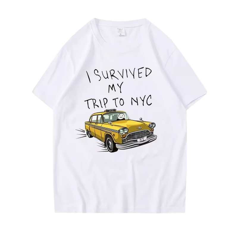 Heavy Equipment Operator Shirts - เสื้อยืดตลกๆ สำหรับผู้ชายและผู้หญิง ฉันรอดชีวิตจากการเดินทางไปนิวยอร์ก พิมพ์ลายเสื้อลำลอง สตรีทแวร์ แฟชั่นยูนิเซ็กส์