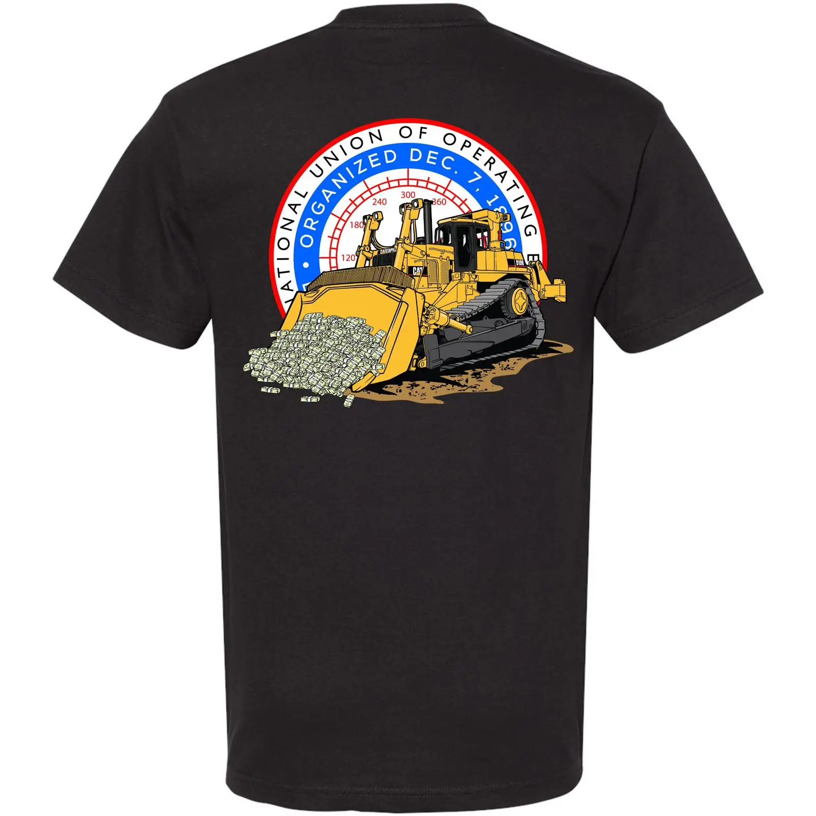 Heavy Equipment Operator Shirts - สหภาพวิศวกรปฏิบัติงานระหว่างประเทศ เสื้อยืดบูลโดเซอร์ ผู้ควบคุมเครื่องจักรหนัก งานก่อสร้าง งานภาคสนาม บลู