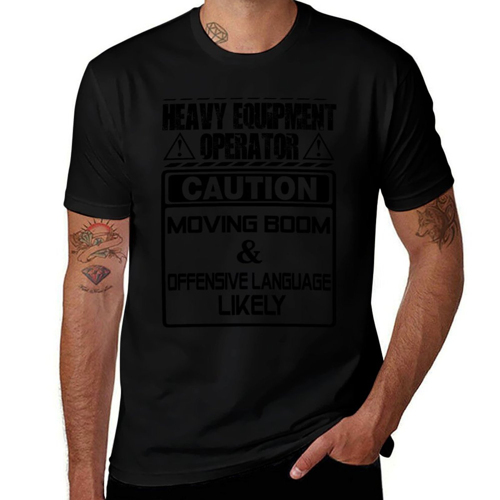 Heavy Equipment Operator Shirts - เสื้อยืดลายพิมพ์สไตล์เรโทรลายพื้นหลังเวกเตอร์ผู้ปฏิบัติงานเครื่องจักรกลหนัก